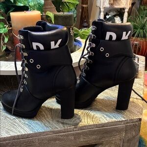 DKNYC Black Heeled Boots